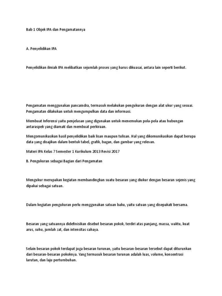 Bahan Ajar Ipa Semester Ganjil | PDF