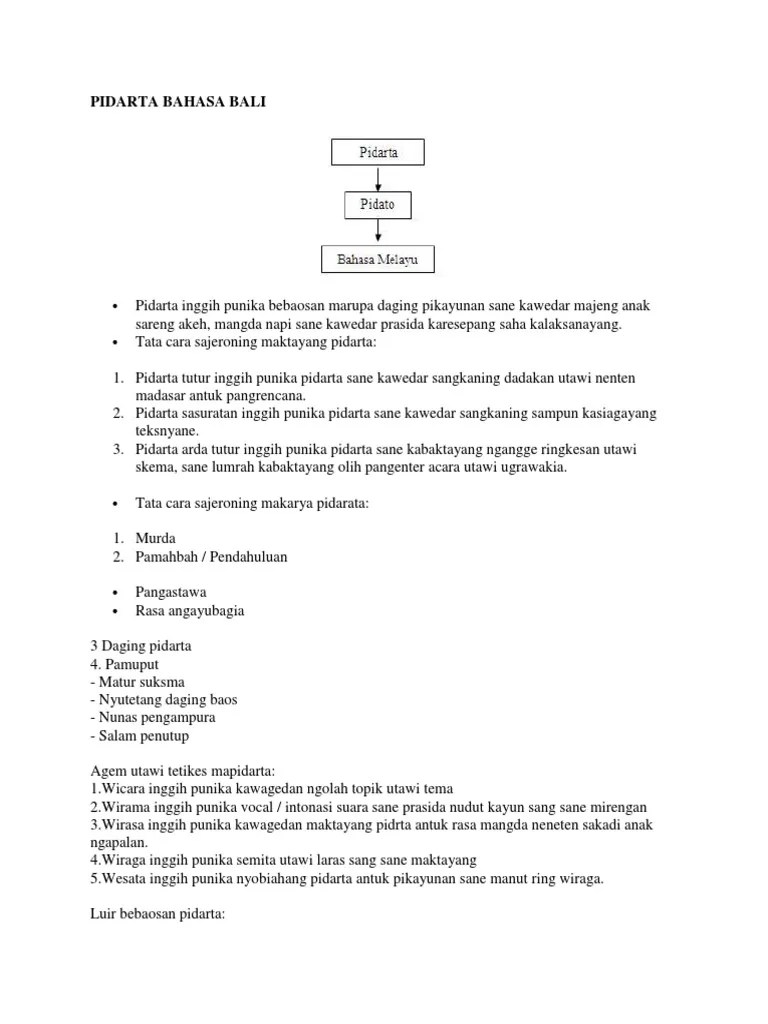 Contoh Pamuput Pidarta – Beinyu.com