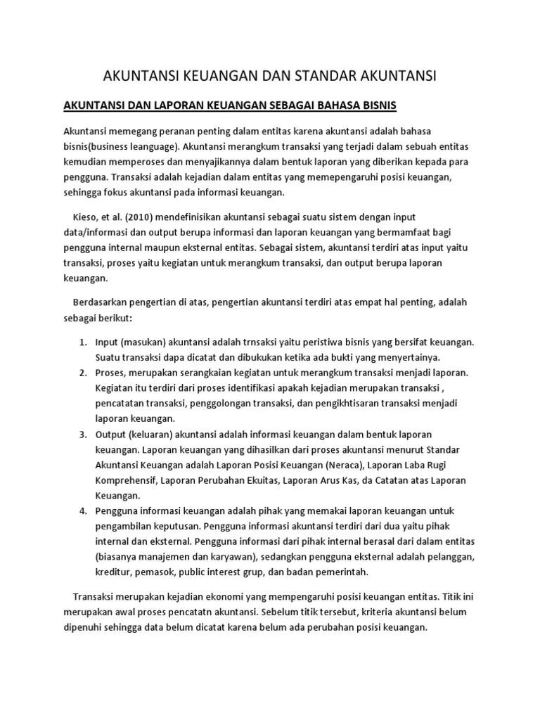 Akuntansi Keuangan Dan Standar Akuntansi | PDF