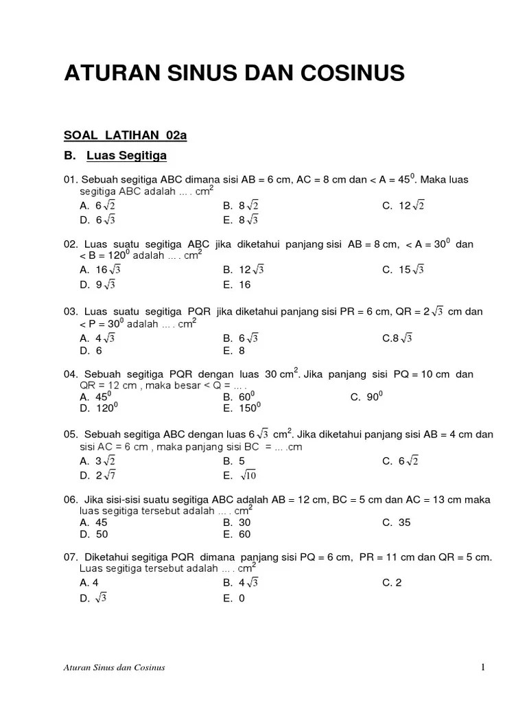 04-Latihan 02 Luas Segitiga | PDF