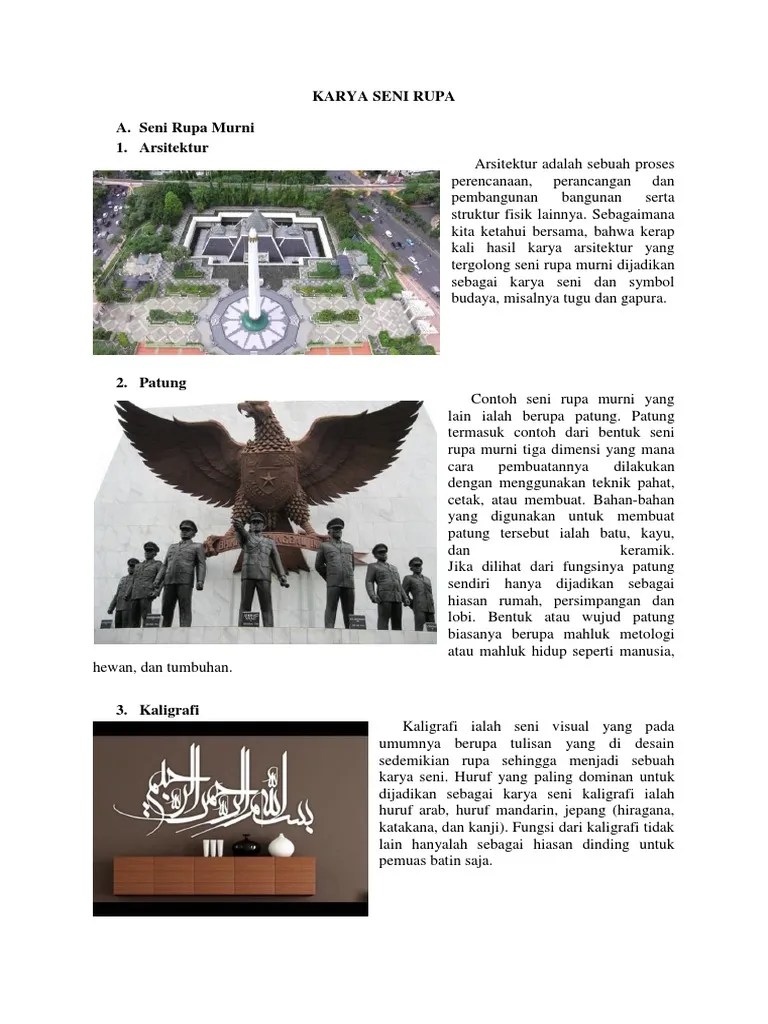 Kliping Karya Seni Rupa Complete | PDF