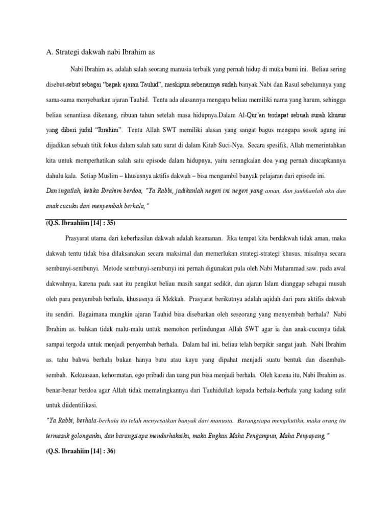Makalah Strategi Nabi Ibrahim | PDF