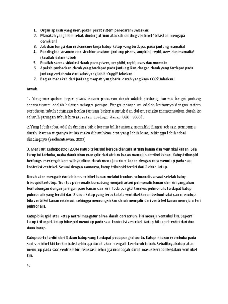 Jawaban Diskusi Peredaran Darah | PDF