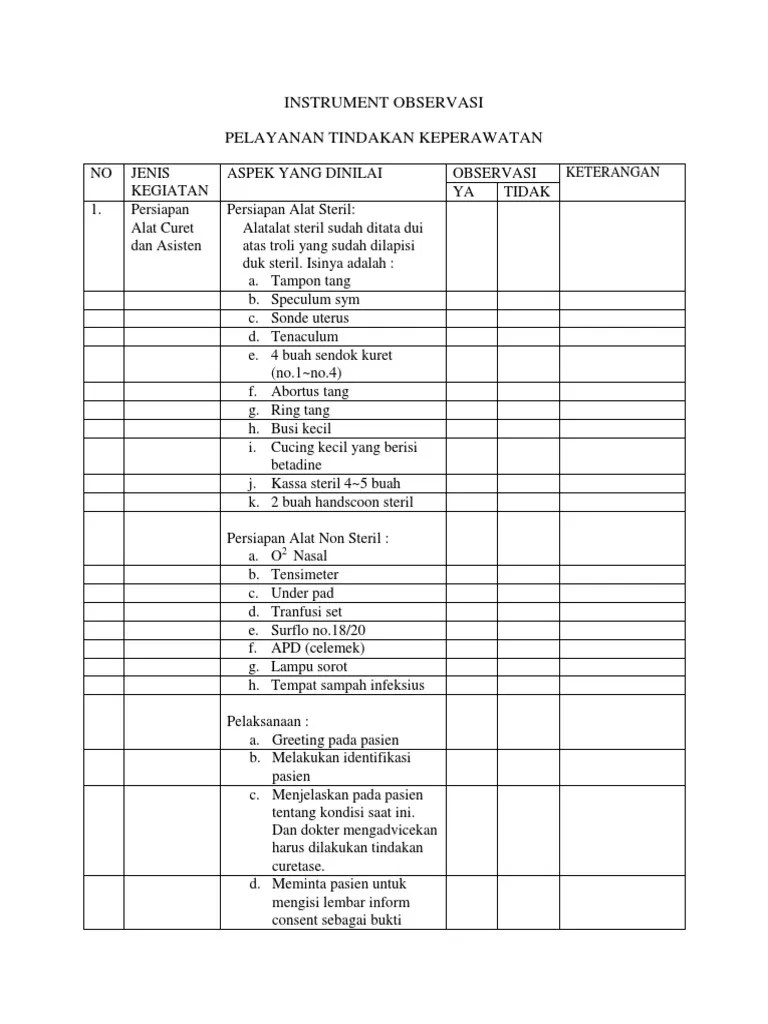 Persiapan Alat Curet Dan Asisten | PDF