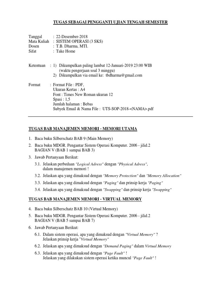 Uts Sistem Operasi 2018