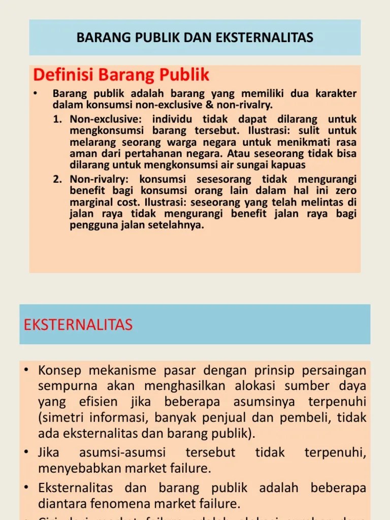Materi 3. Barang Publik Dan Eksternalitas | PDF