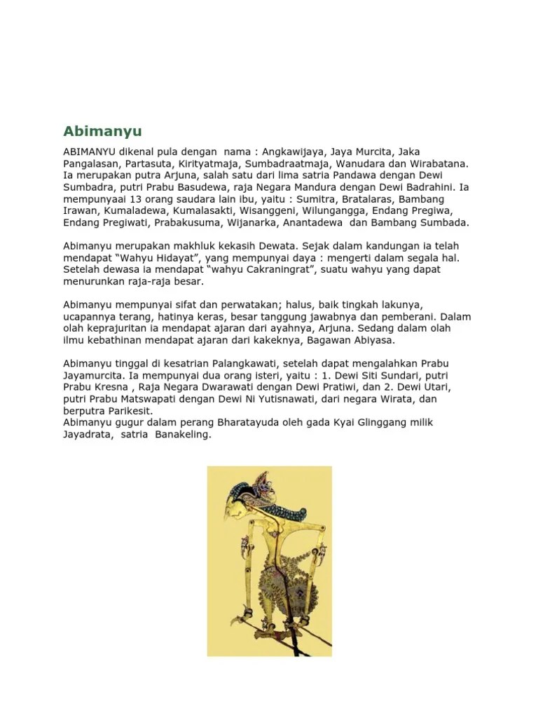 7.tokoh Wayang | PDF