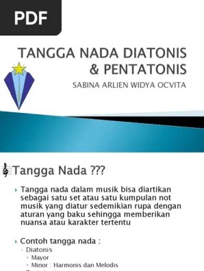 Tangga Nada Diatonis Dan Pentatonis | PDF
