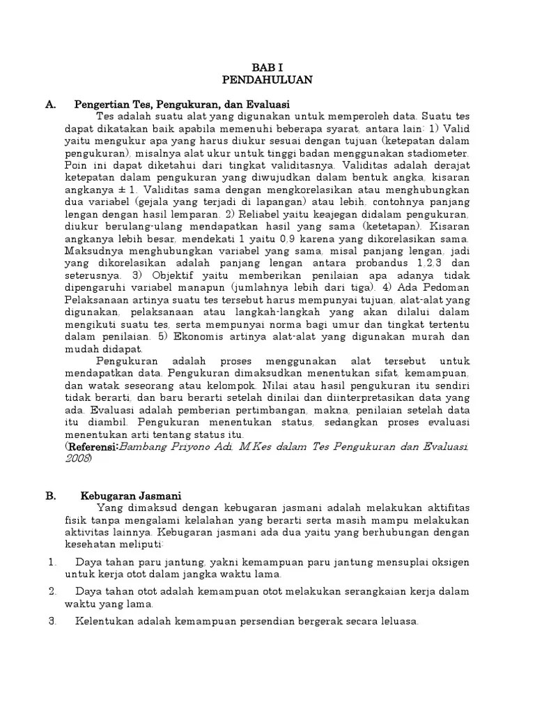 Makalah Tes Kebugaran Jasmani | PDF