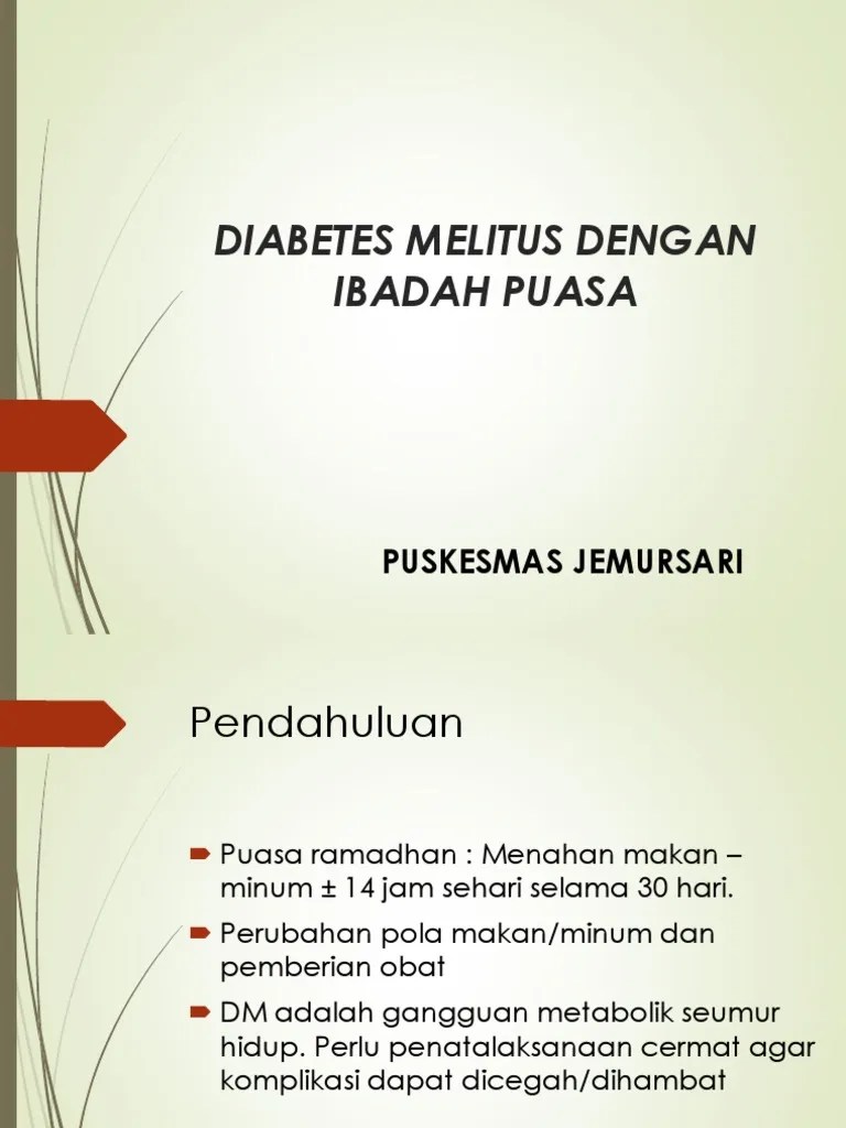 Penyuluhan DM Dengan Ibadah Puasa | PDF
