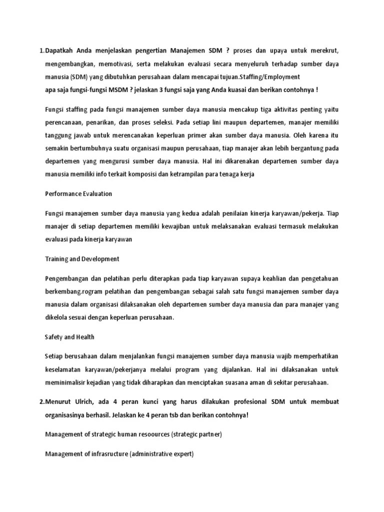Tugas SDM | PDF
