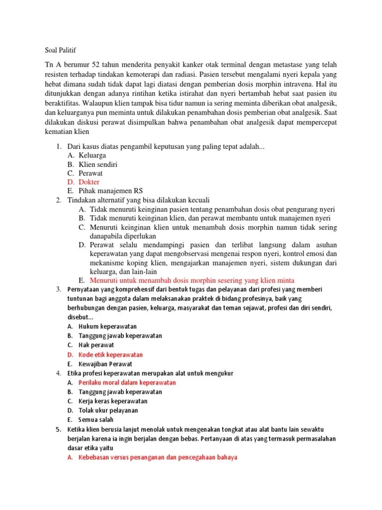 Soal Pilihan Ganda Dilem Etik | PDF