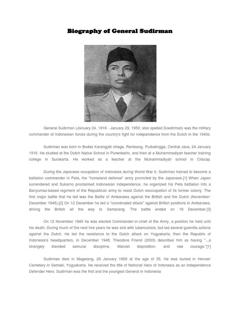 Biography of National Hero | PDF | Indonesia | Politics Of Indonesia