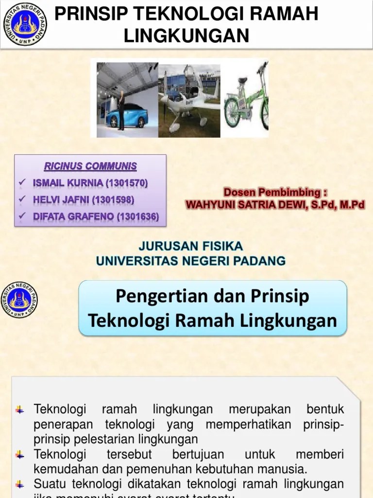 Prinsip Teknologi Ramah Lingkungan | PDF