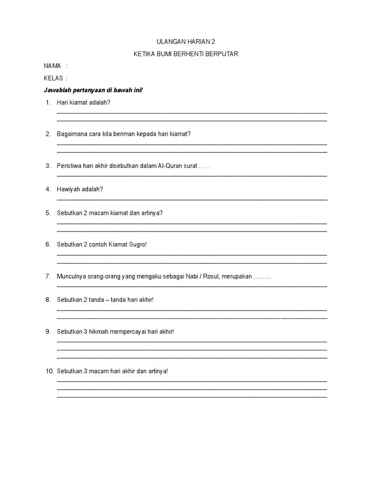 Sebutkan Hikmah Beriman Kepada Hari Akhir - Coba Sebutkan