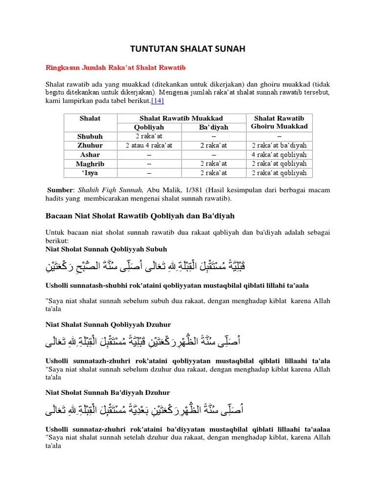Tuntutan Shalat Sunah | PDF