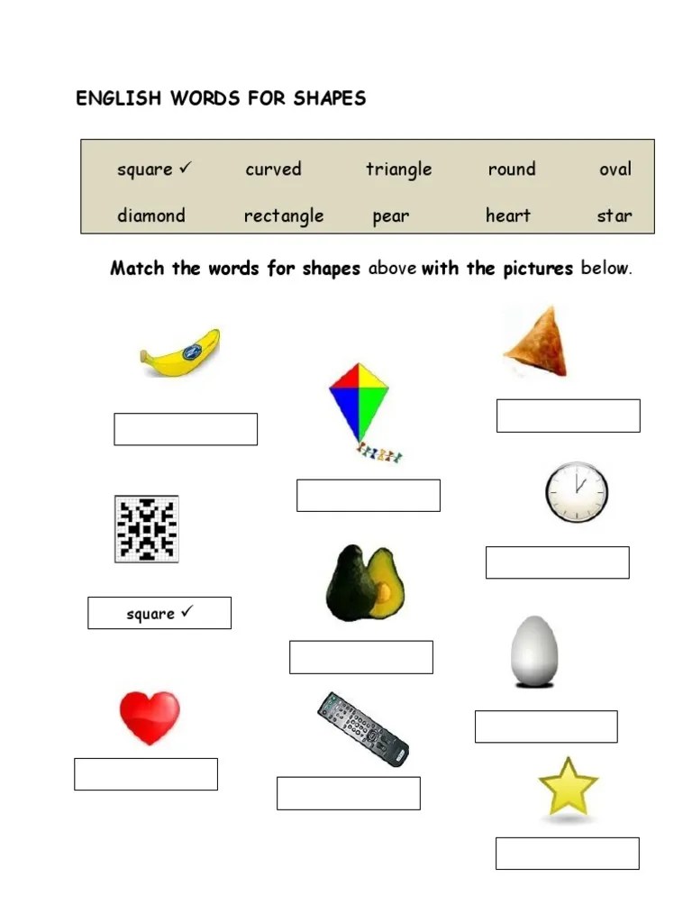 Soal Bahasa Inggris Tentang Shape