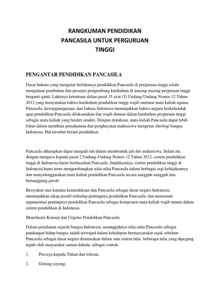 Apa Urgensi Pendidikan Pancasila Di Perguruan Tinggi - Terkait Pendidikan