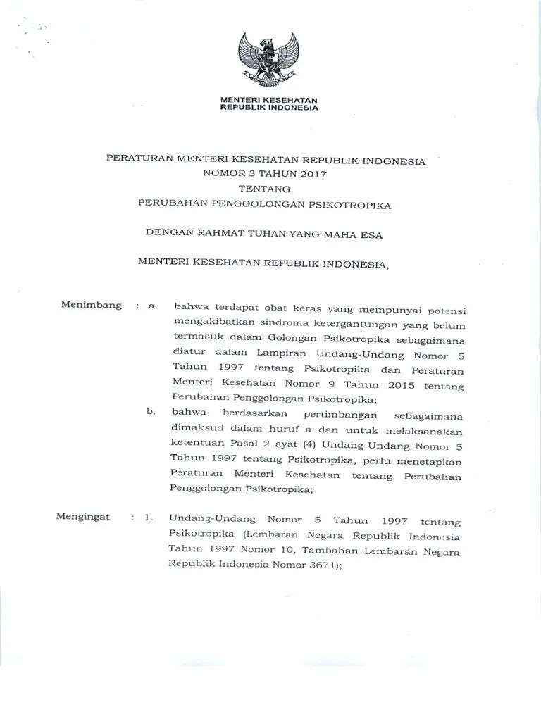 Permenkes 3 Tahun 2017 | PDF