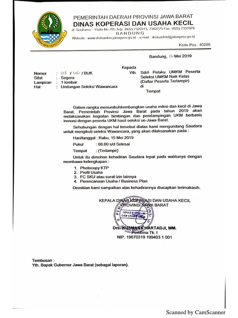 Daftar Umkm Tahap Seleksi Wawancara | PDF