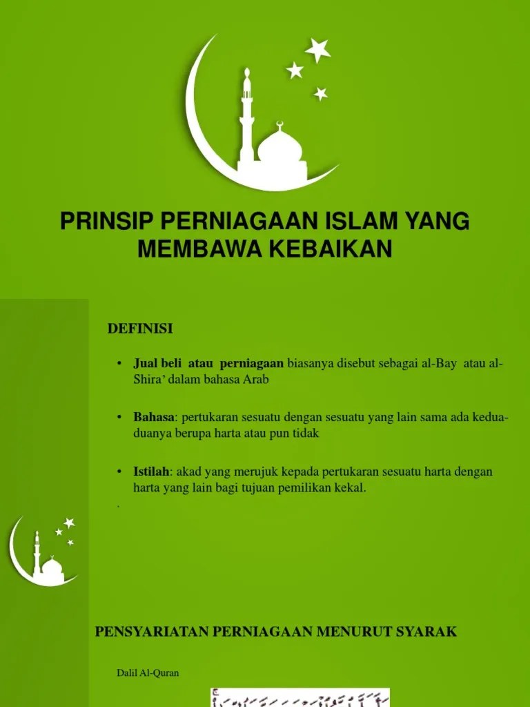 Dalil Ekonomi Islam Tentang Perniagaan Dalam Al Quran