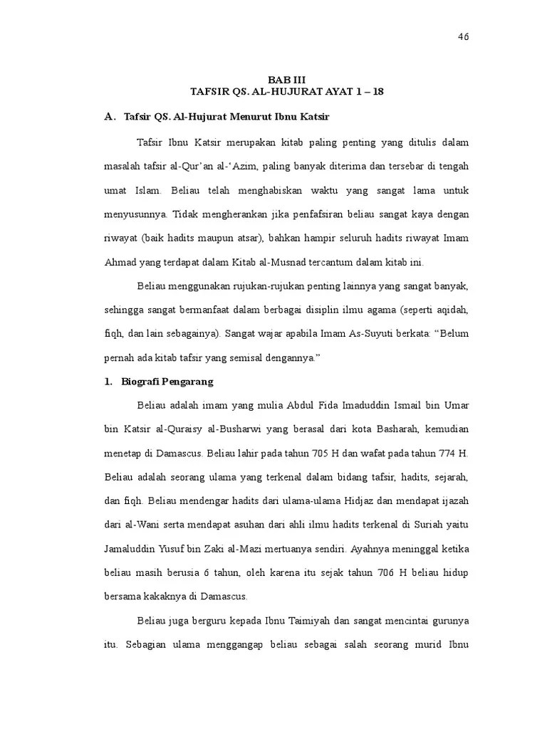 Tafsir Quran Surat Al-Hujurat | PDF