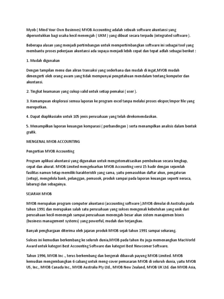 Myob (Mind You-WPS Office | PDF