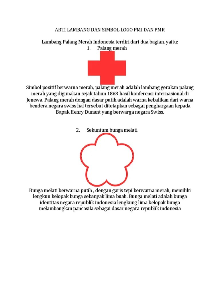 Arti Lambang Dan Simbol Logo Pmi Dan PMR | PDF