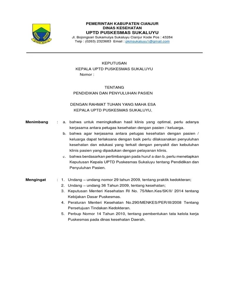 7.8.1 Ep 1 SK Penyuluhan Kesehatan Pasien | PDF