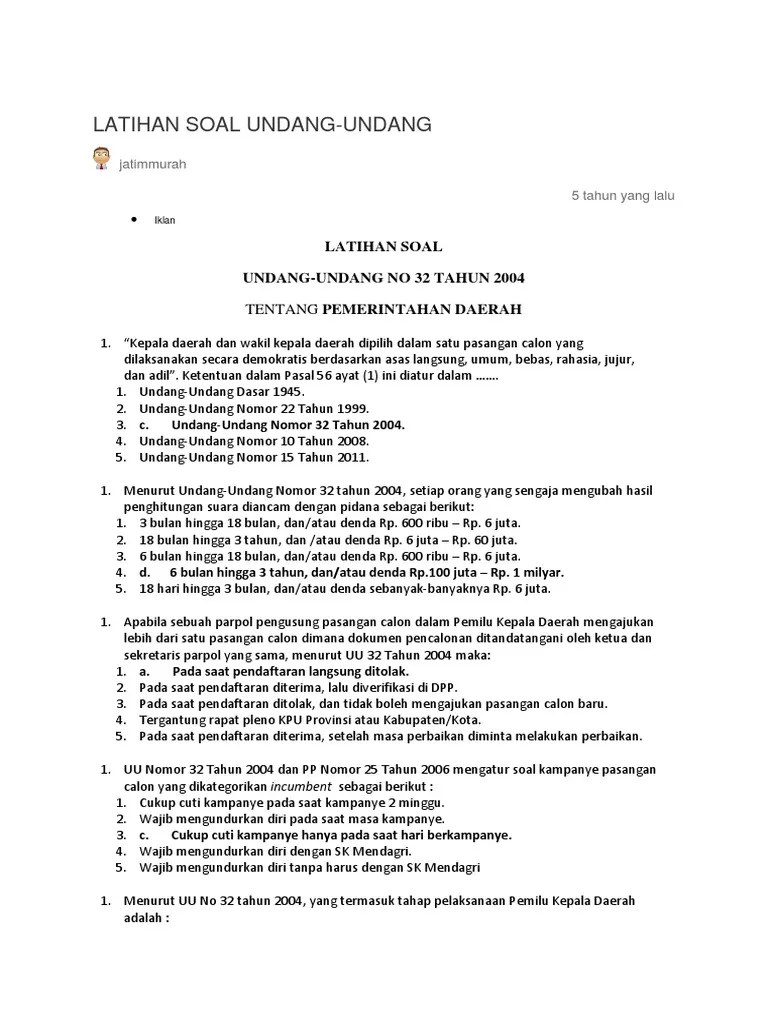 CTH Soal Tes Anggota Pps | PDF