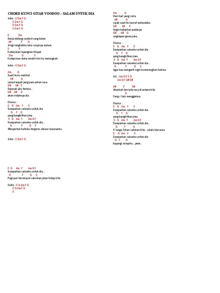 Lirik Dan Kunci Gitar Tak Ingin Sendiri | PDF