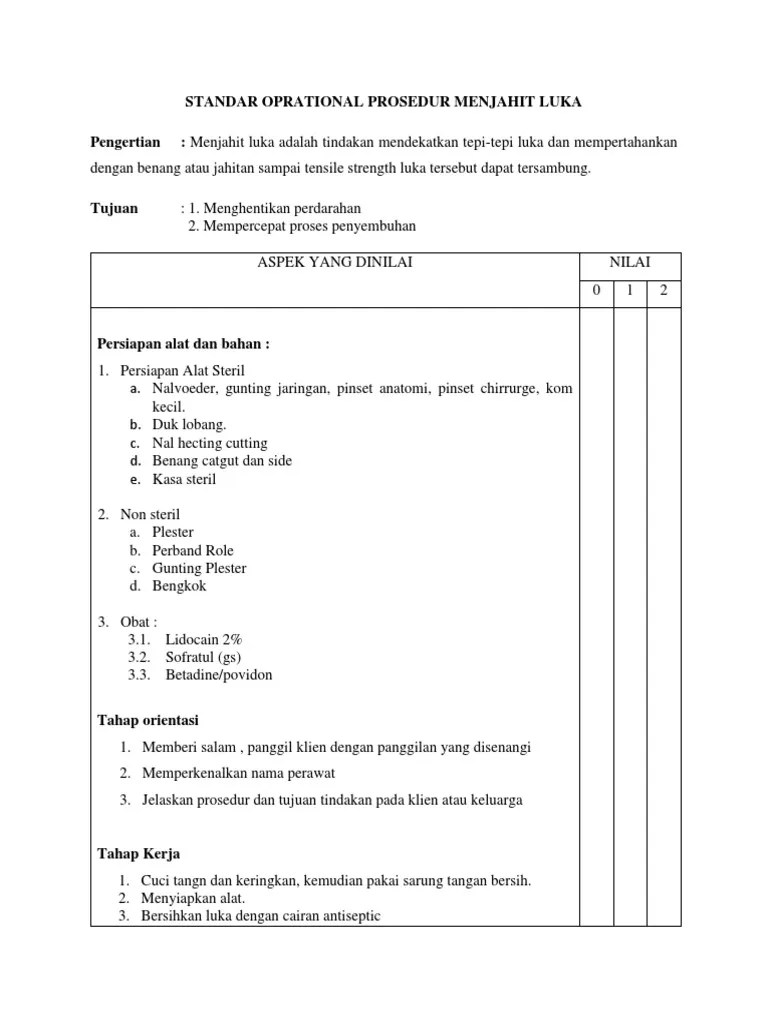 Menjahit Luka 1 | PDF