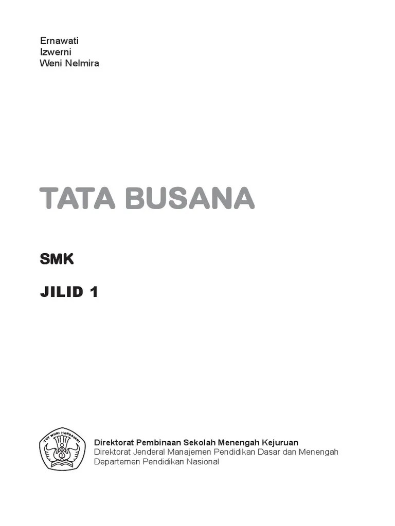 Seni Dan Pariwisata - Tata Busana - Jilid 1 | PDF