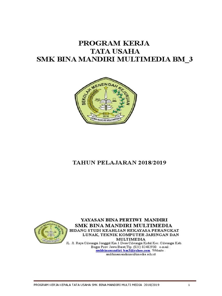 Program Kerja TU | PDF