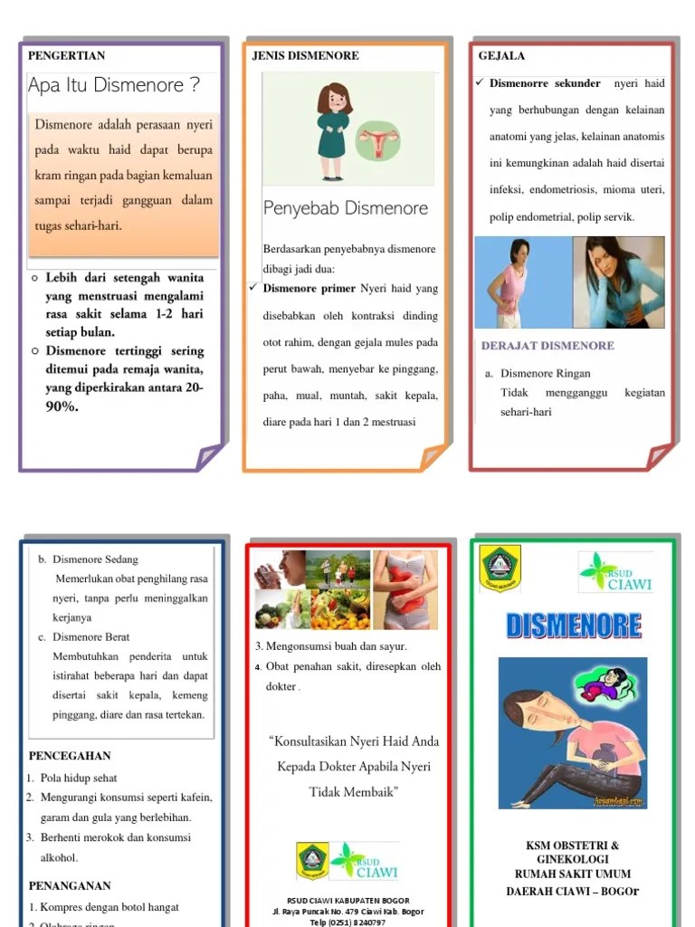 Leaflet Dismenorrhae PDF | PDF