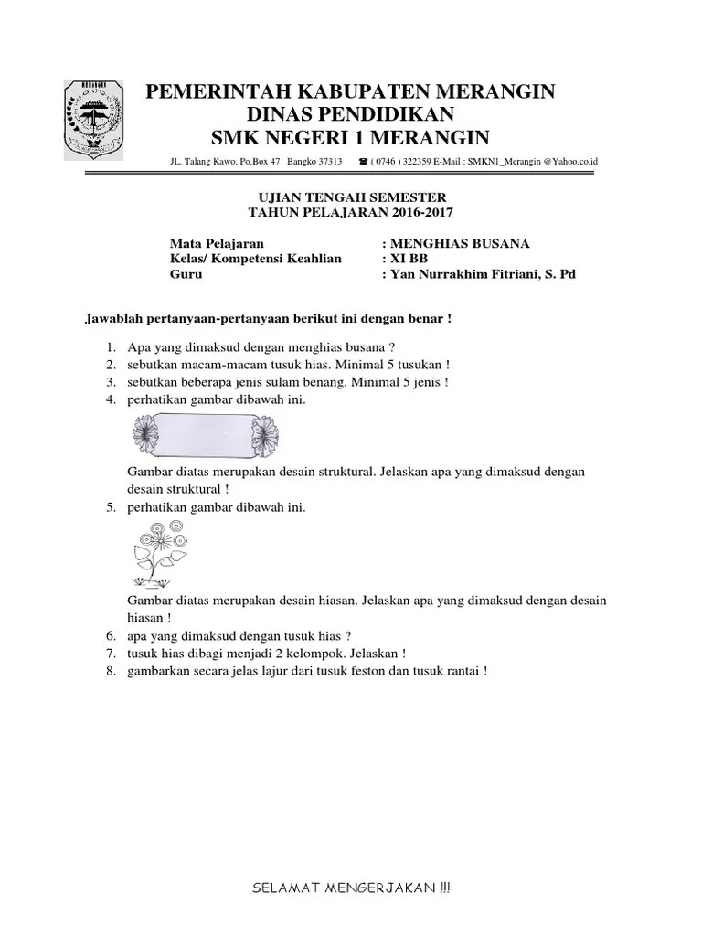 Soal Menghias | PDF