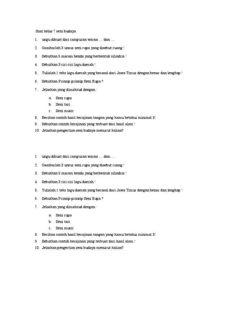 Soal Kls 7 | PDF