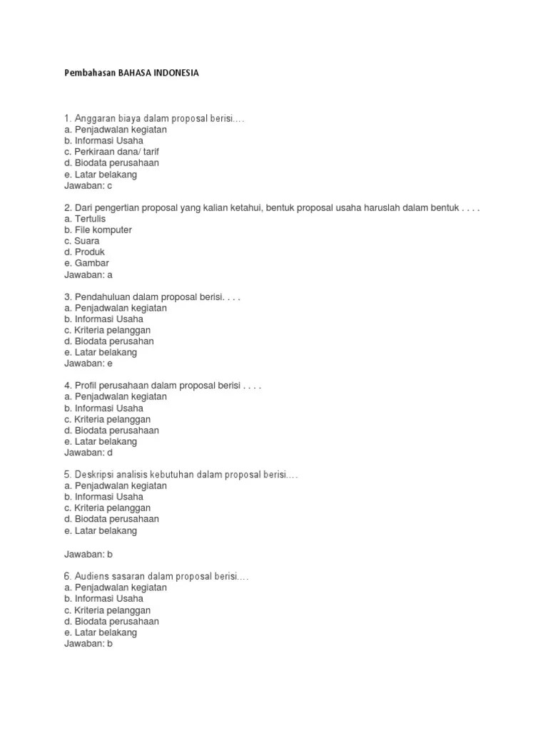 Pembahasan Bahasa Indonesia | PDF