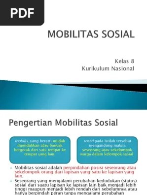 Mobilitas Sosial | PDF