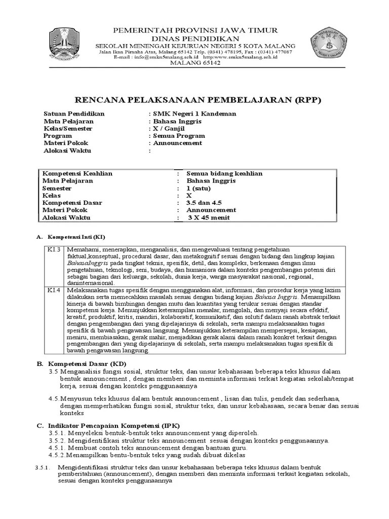 RPP X Announcement | PDF