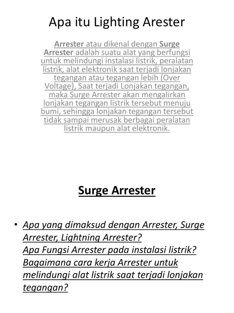 Apa Itu Lighting Arester-1 | PDF