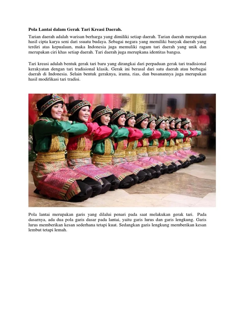 Pola Lantai Dalam Gerak Tari Kreasi | PDF