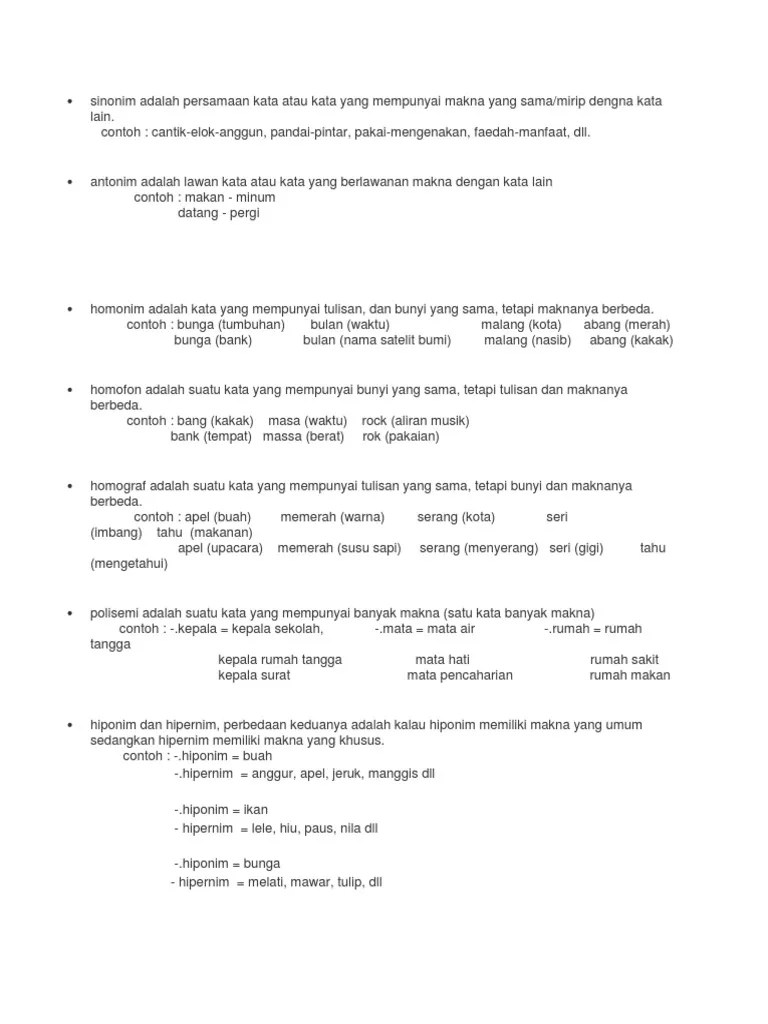 Sinonim Homograf DSD | PDF