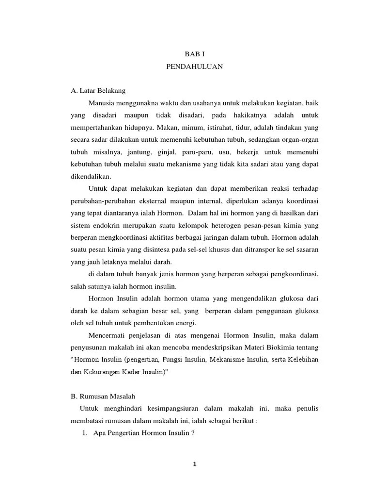 Makalah Hormon Insulin | PDF