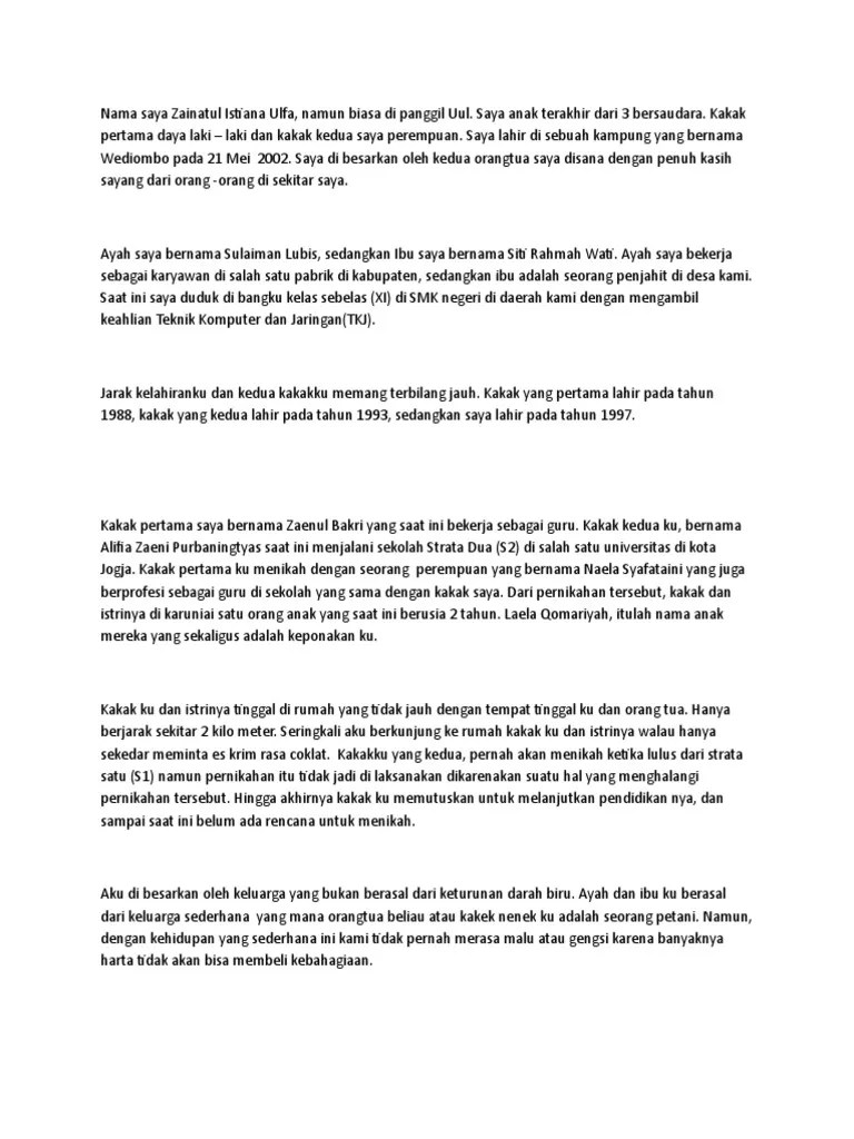 Contoh Biografi Seorang Ibu – Coretan