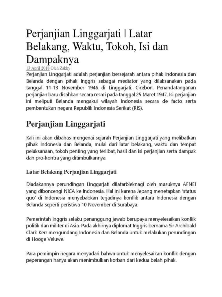 Perjanjian Linggarjati | PDF