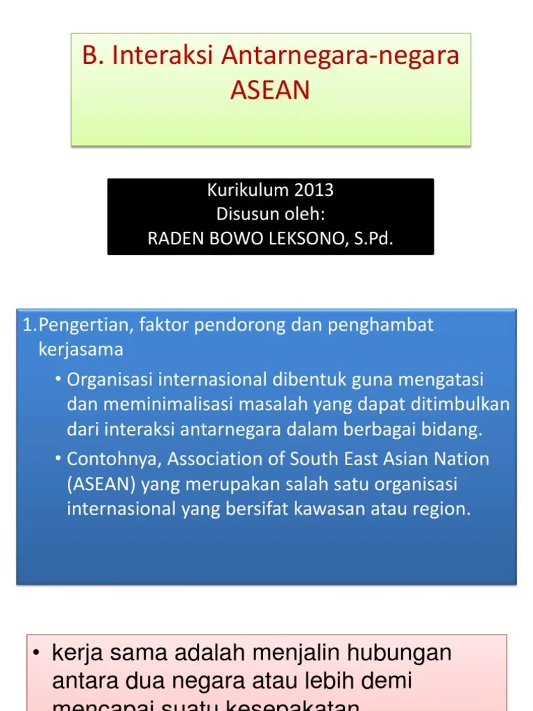 2.interaksi Antarnegara-Negara ASEAN | PDF