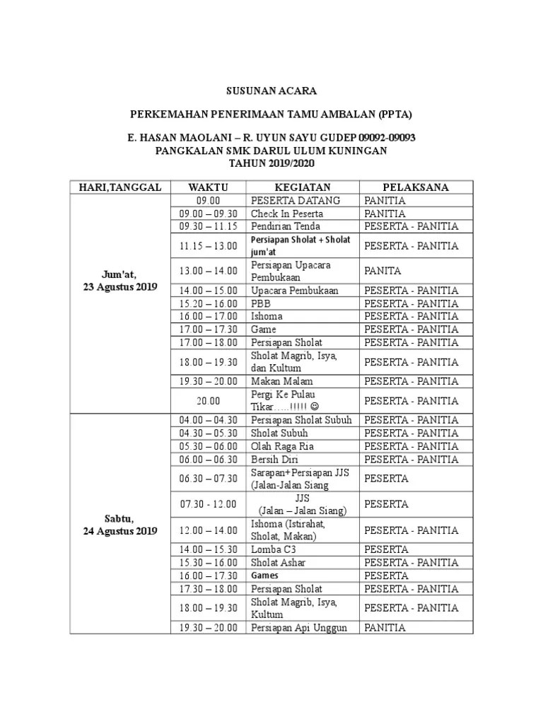 Susunan Acara - New | PDF