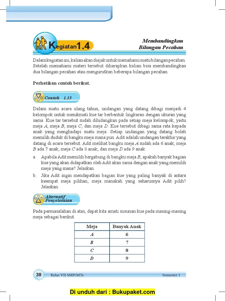 Membandingkan Bilangan Pecahan | PDF