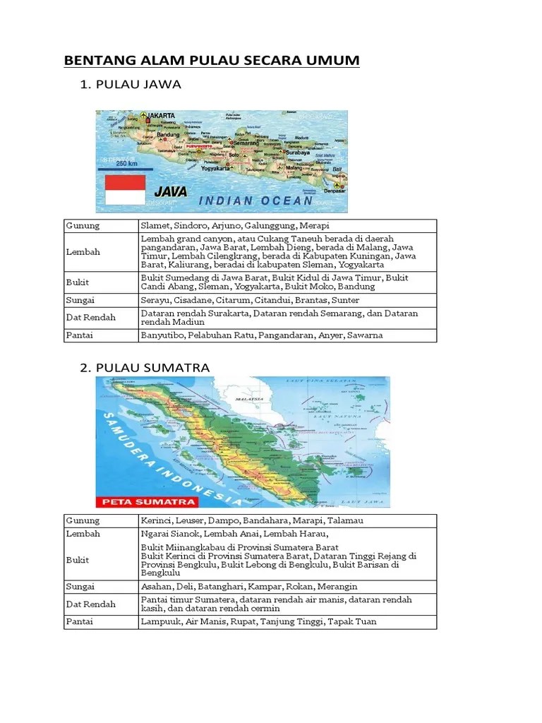 Bentang Alam Pulau Secara Umum | PDF